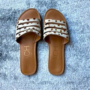 Matisse Beach Sandals Slides Boardwalk Calf Hair Size 8
